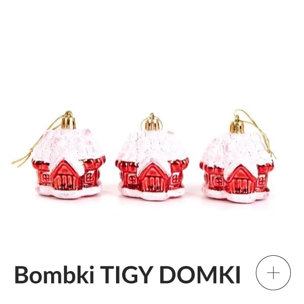 Zestaw bombek domki