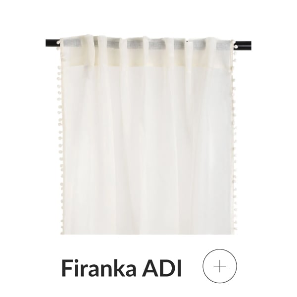 Firanka z pomponikami