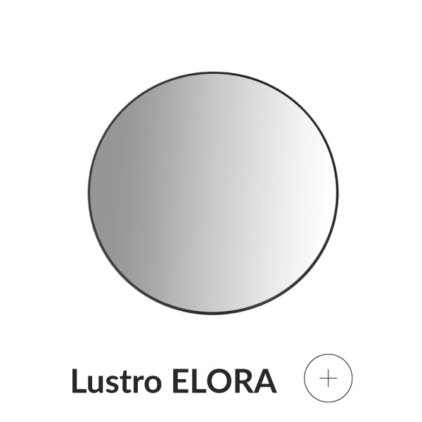Lustro okrągłe czarne