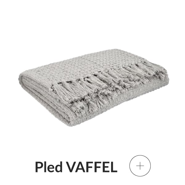 Pled z frędzlami jasnoszary