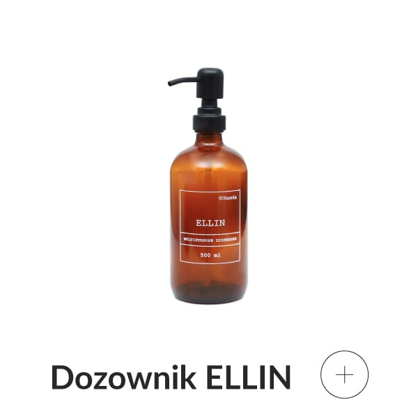 Dozownik szklany brązowy