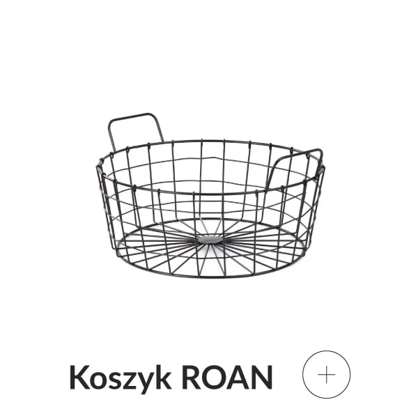 Koszyk metalowy czarny skandynawski