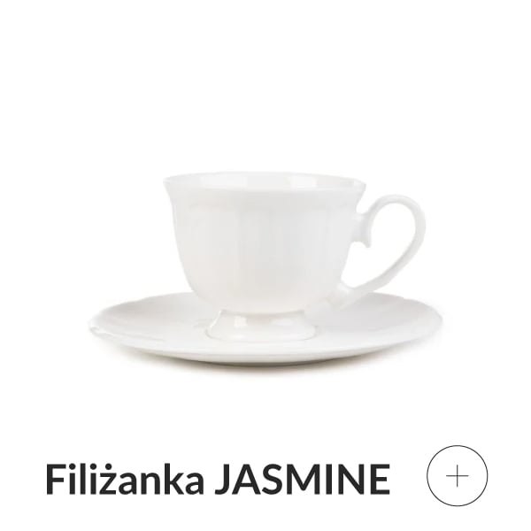 Filiżanka ze spodkiem biała