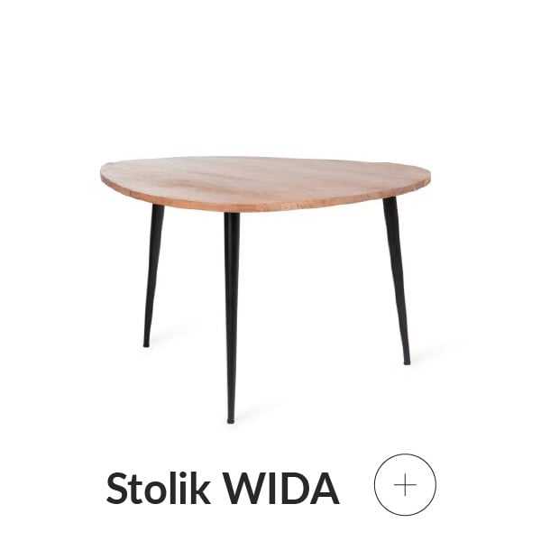 Stolik kawowy drewniany czarne nog