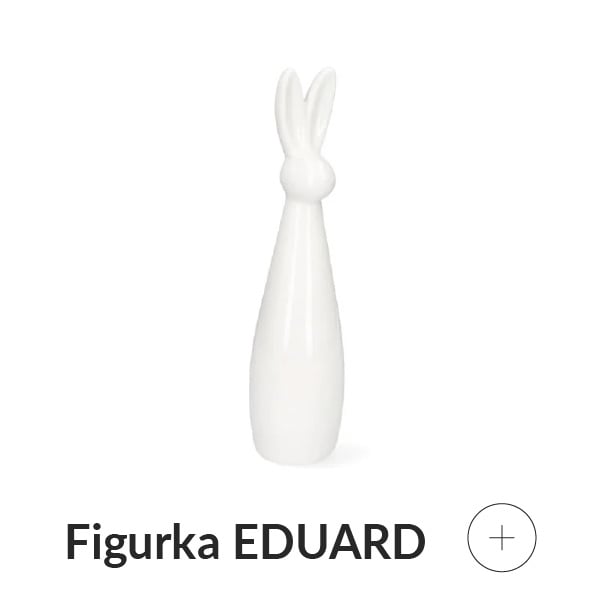 Figurka Królik porcelanowy biały