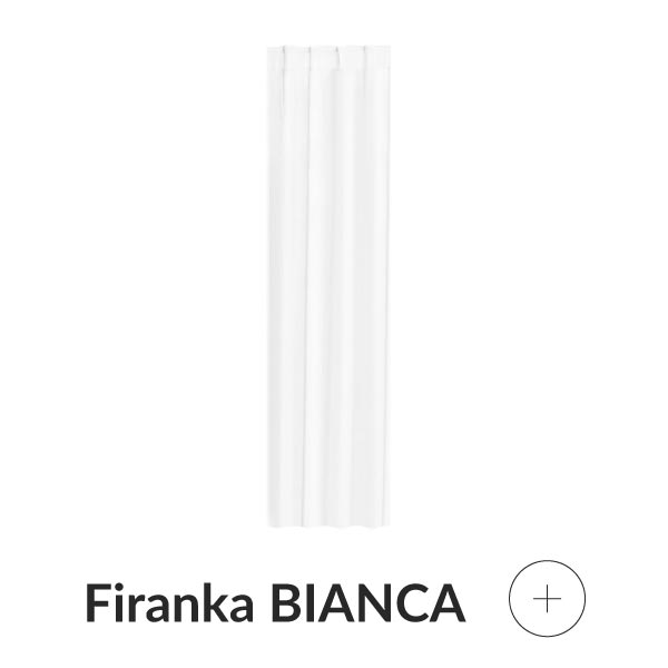 Klasyczna biała firanka