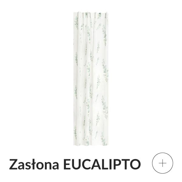 Zasłona w liście eukaliptusa