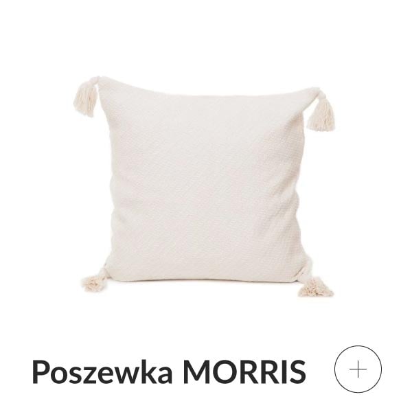 Poszewka dekoracyjna ecru z frędzlami