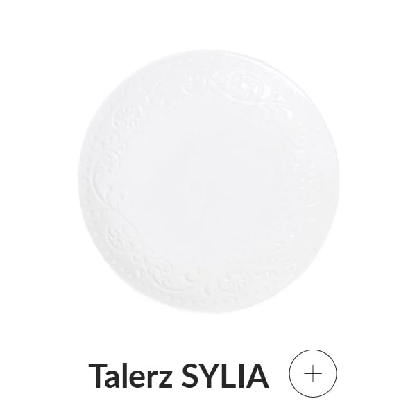 Talerz dekoracyjny biały
