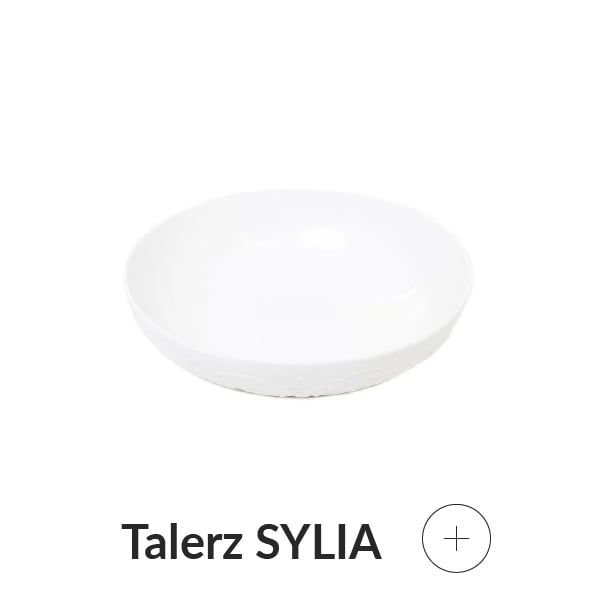 Talerz głęboki biały