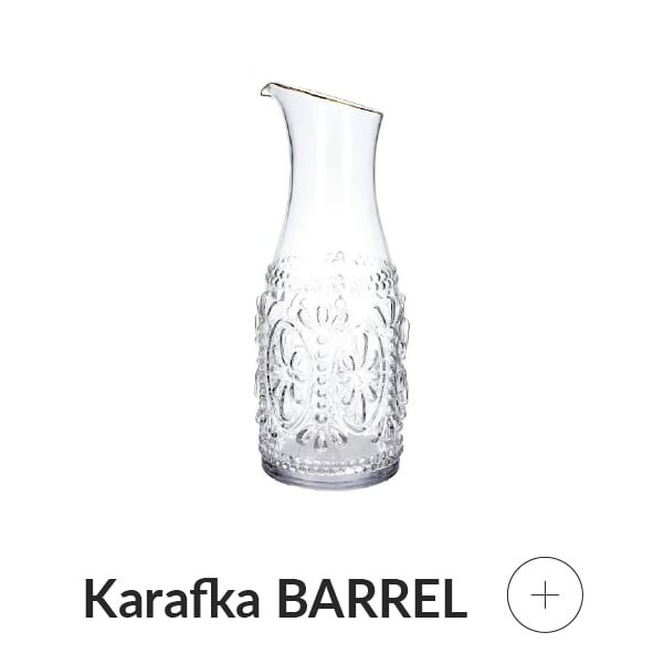 Karafka szklana zdobiona