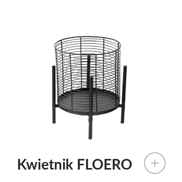 Kwietnik metalowy czarny