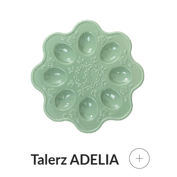Talerz na jajka zielony