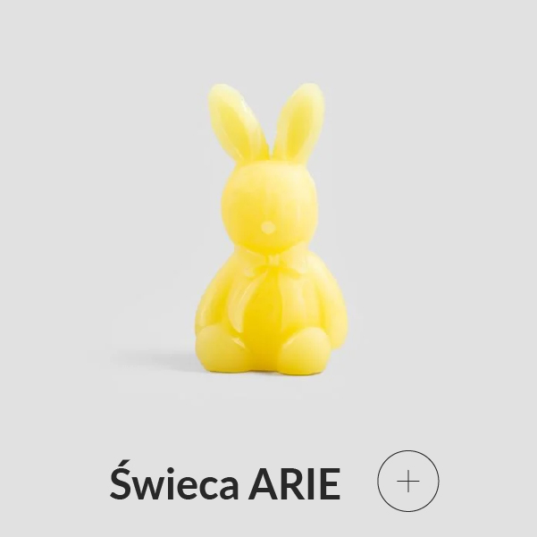 Świeca w kształcie zajączka żółta