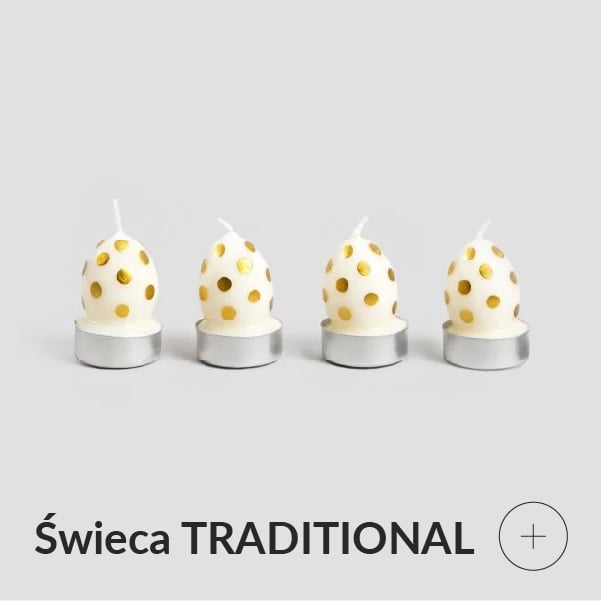 Świeca pisanki w kropki