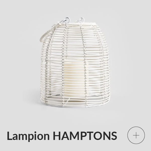 Lampion pleciony biały