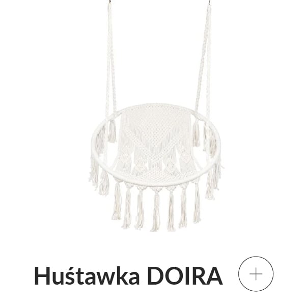 Huśtawka w stylu boho