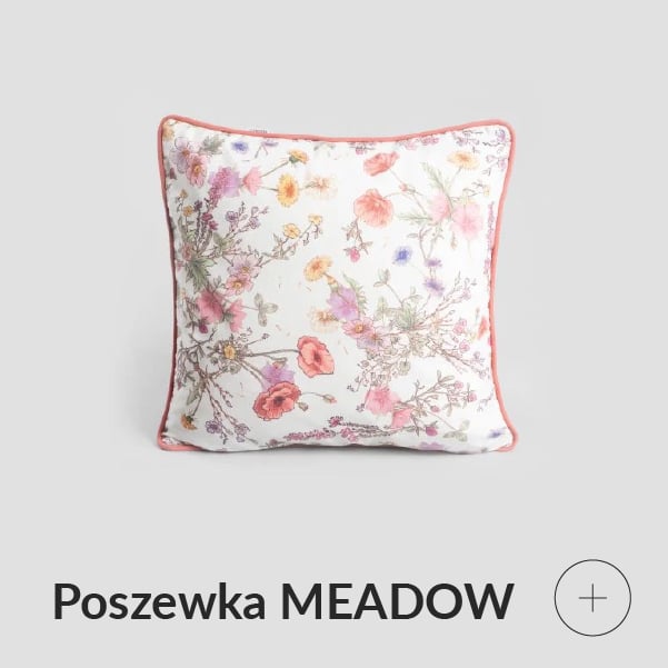 Poszewka w kwiaty pastelowa
