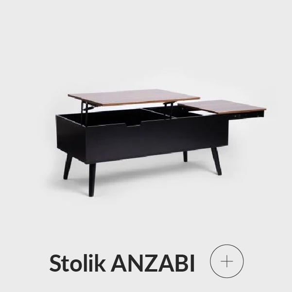 Stolik kawowy rozkładany czarny