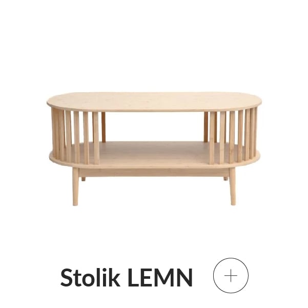 Stolik drewniany z półką