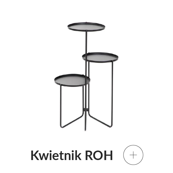 Kwietnik czarny metalowy