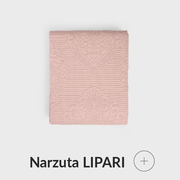 Narzuta żakardowa pudrowy róż