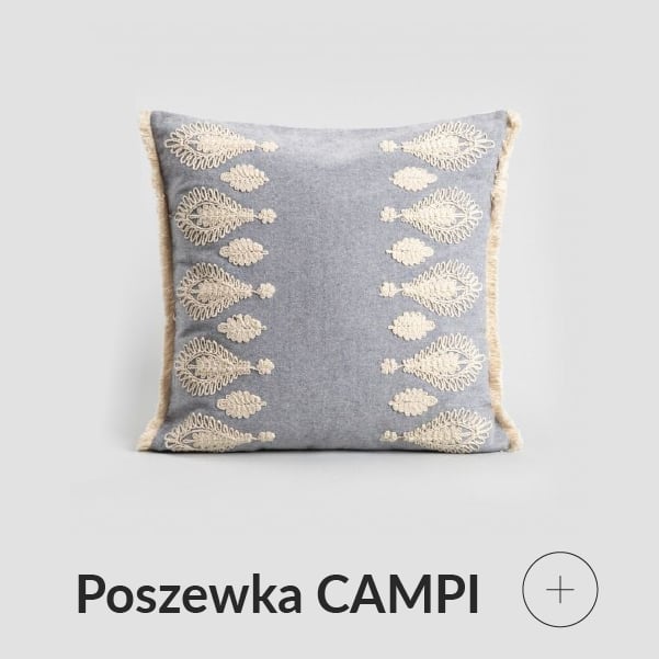 Poszewka dekoracyjna z haftem