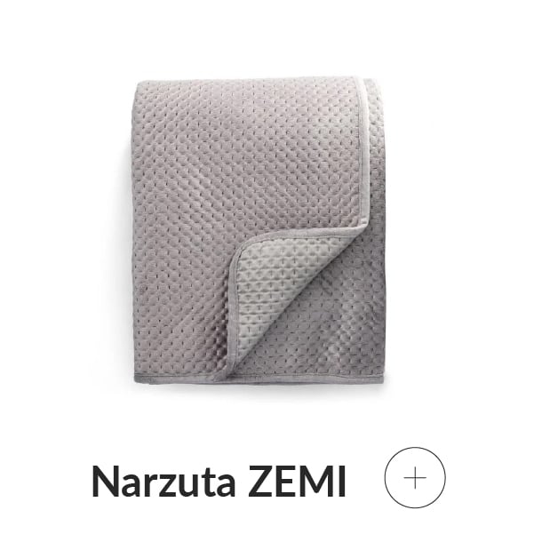 Narzuta na łóżko szara