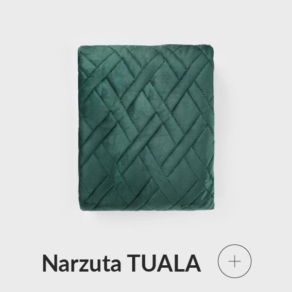 Narzuta ciemnozielona