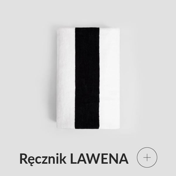 Ręcznik biało-czarny w pasy