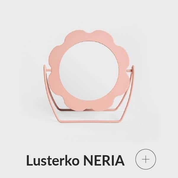 Lusterko różowe w kształcie kwiatka