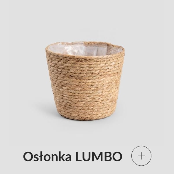 Osłonka na doniczkę pleciona