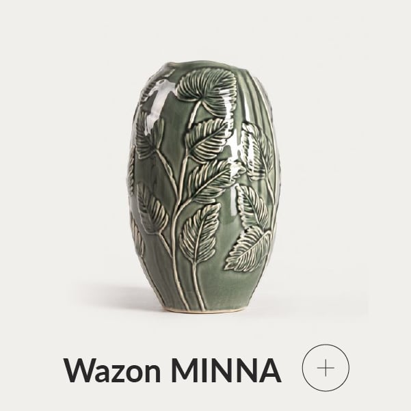 Wazon zielony w liście
