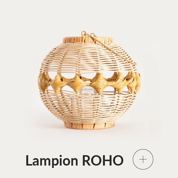 Lampion pleciony okrągły