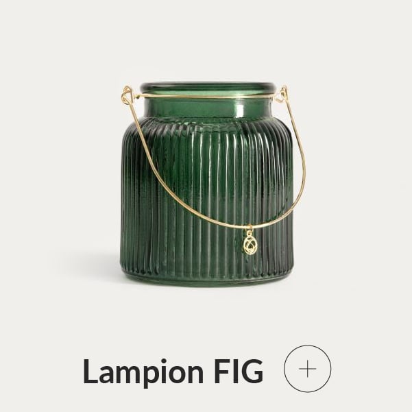 Lampion szklany zielony
