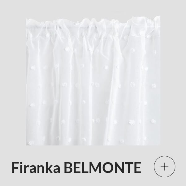Firanka z pomponami biała