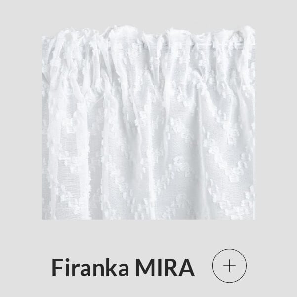 Firanka woalowa wytłaczana biała