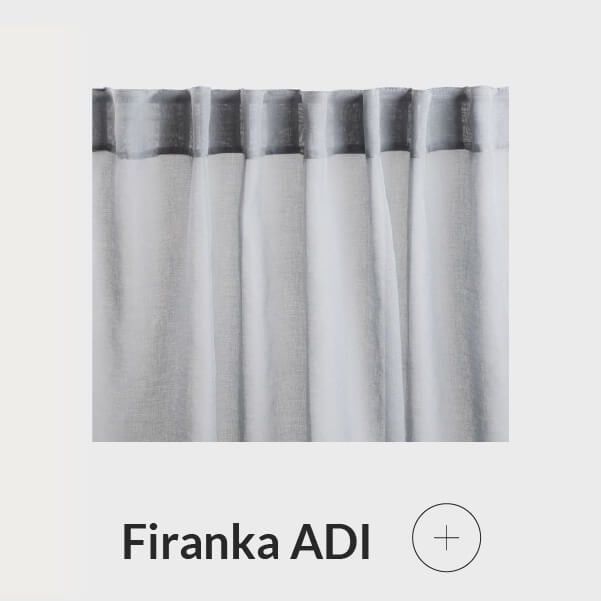 Firanka z pomponikami na dole szara
